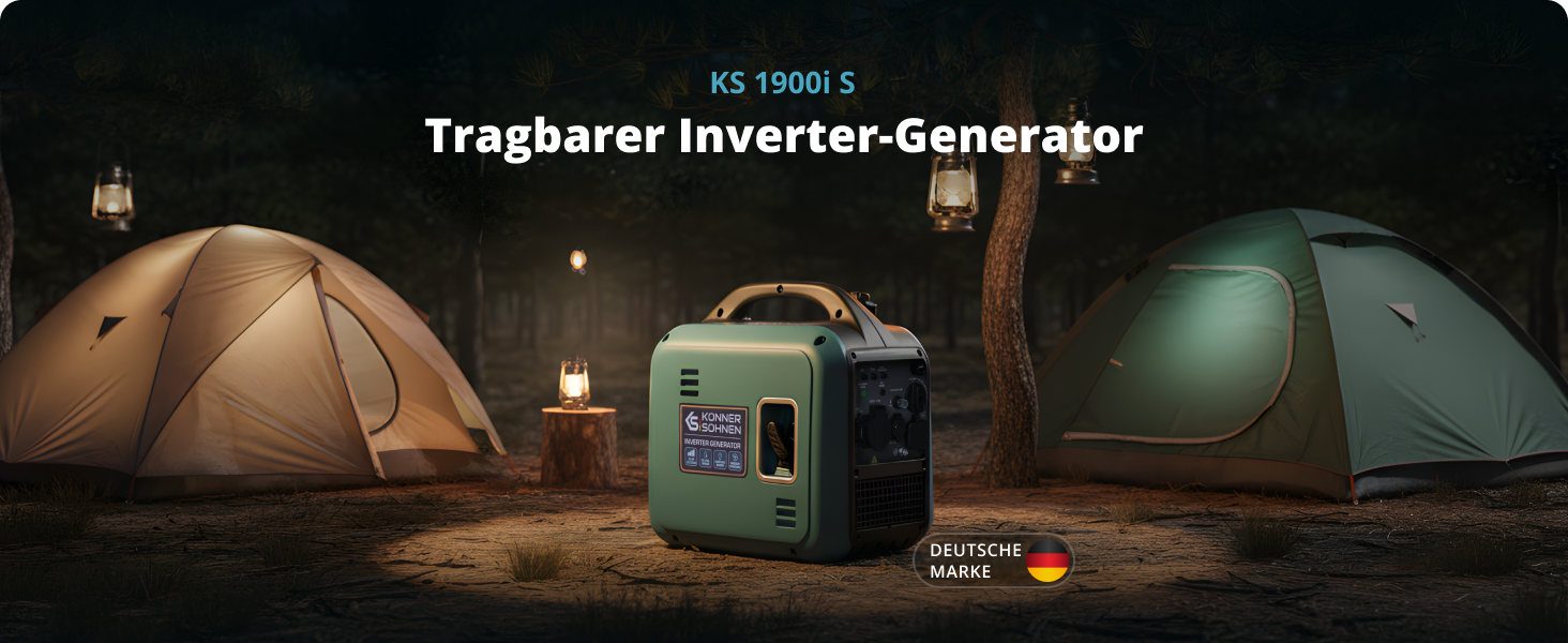 Інверторний генератор K&S Könner&Söhnen KS 1900i S, 2.0 кВт, з USB, мідна обмотка, для резервного живлення
