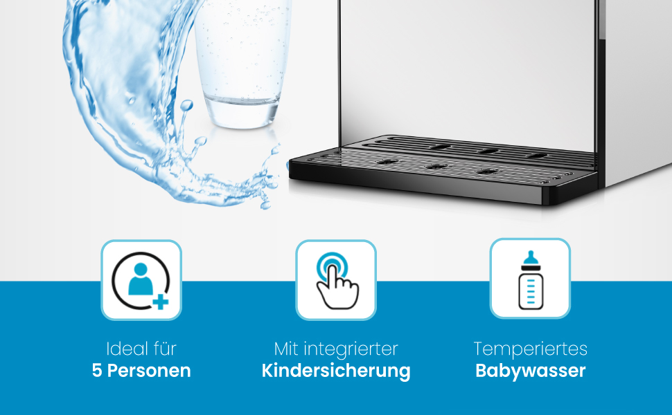 Smardy Blue Miran: Система фільтрації води зворотного осмосу з підігрівом 15-90°C (без підключення до водопроводу)
