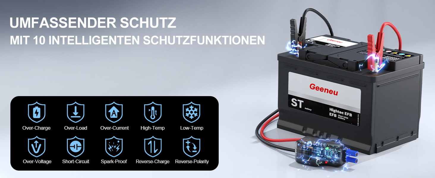 Бустер для авто Starthilfe Powerbank 6000A: пусковий пристрій з компресором 150PSI, 12V для бензинових (до 9л) та дизельних (до 7.5л) двигунів, чорний