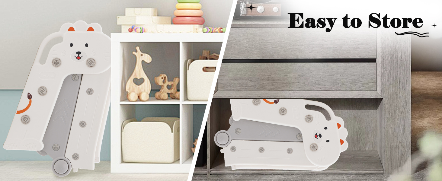 Дитяча гірка складана з підлокітниками сіра для дому та вулиці