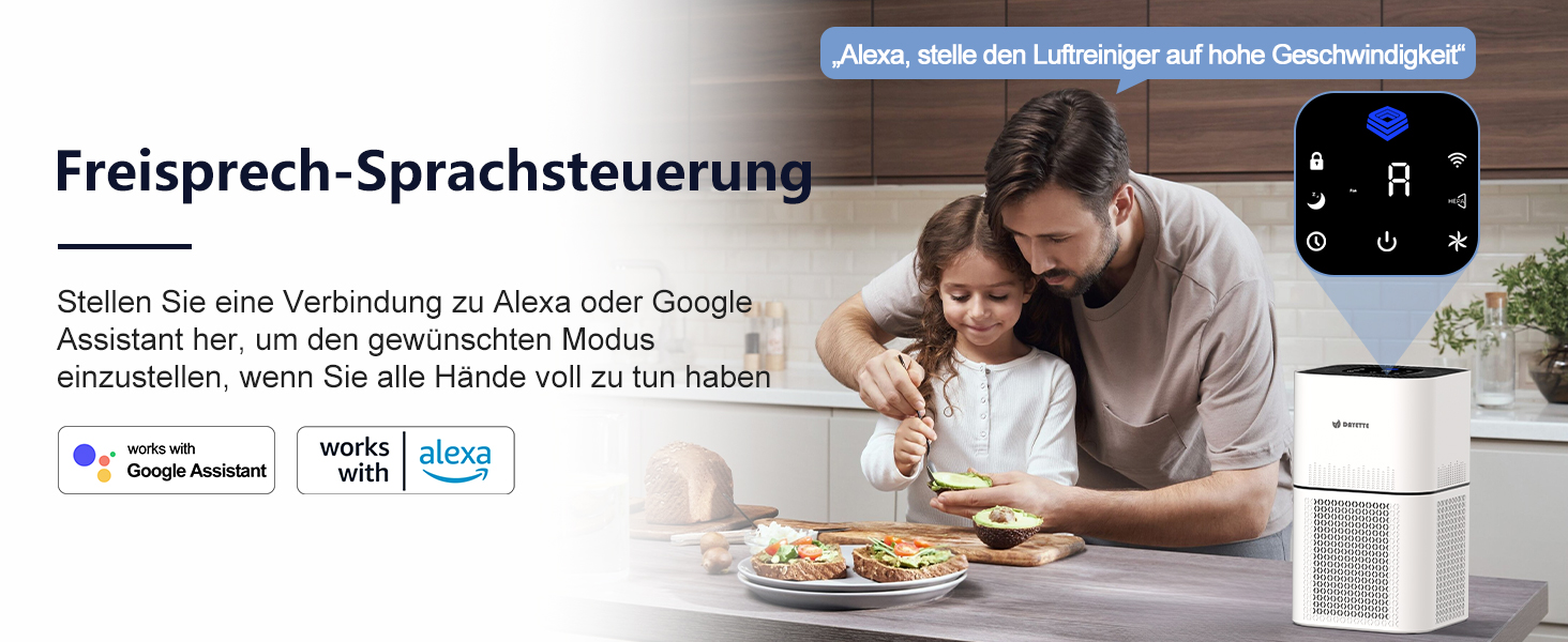 Повітряочисник для алергіків, квартири та кімнат для курців, з 2 HEPA фільтрами H13, для видалення шерсті тварин, плісняви, пилу, пилку та запахів, CADR 350 м³/год для 120 м², керування через додаток, таймер, тиха робота 22 дБ