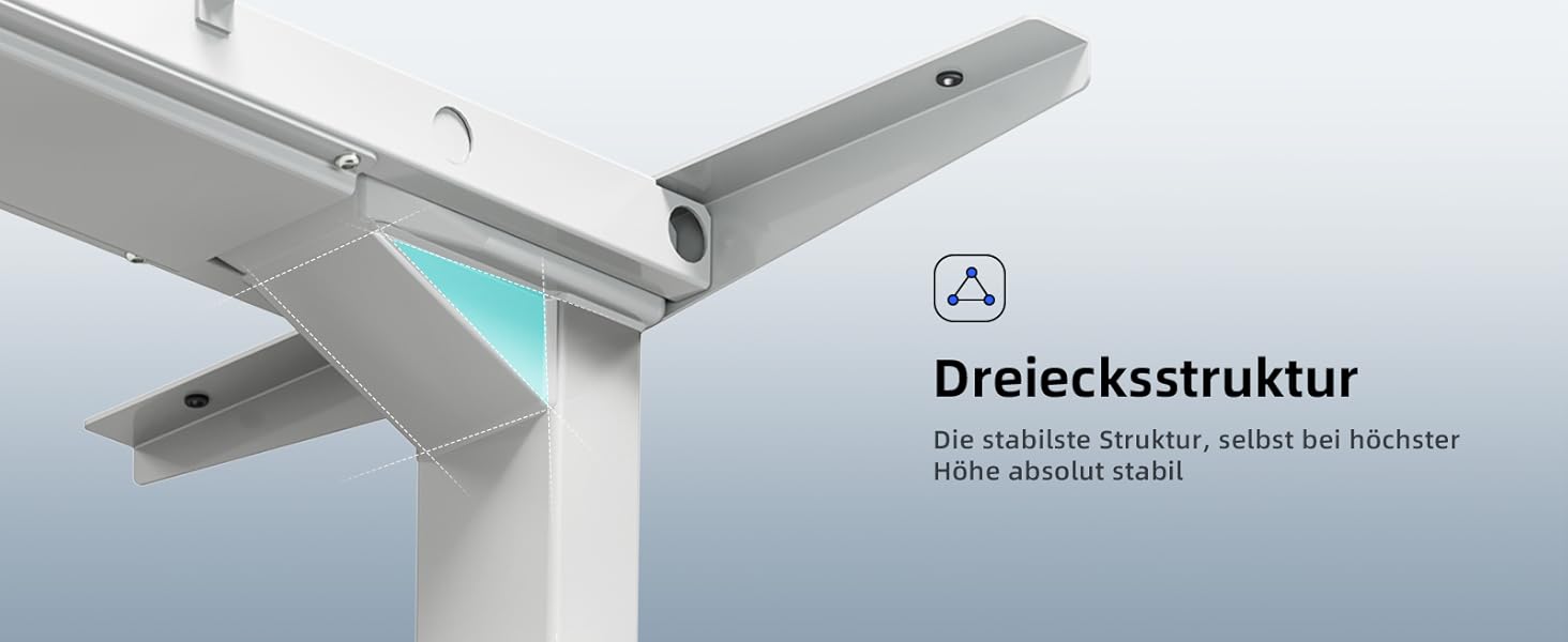 Електричний регульований стіл MAIDeSITe з 2 моторами, 4 пам'яттю та захистом від зіткнень (72-120 см, білий)