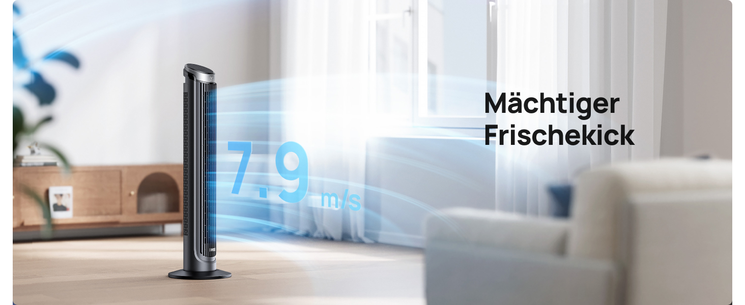 Вентилятор підлоговий Dreo Smart з осциляцією 90°, Wi-Fi, пульт, таймер 12 год, сріблястий