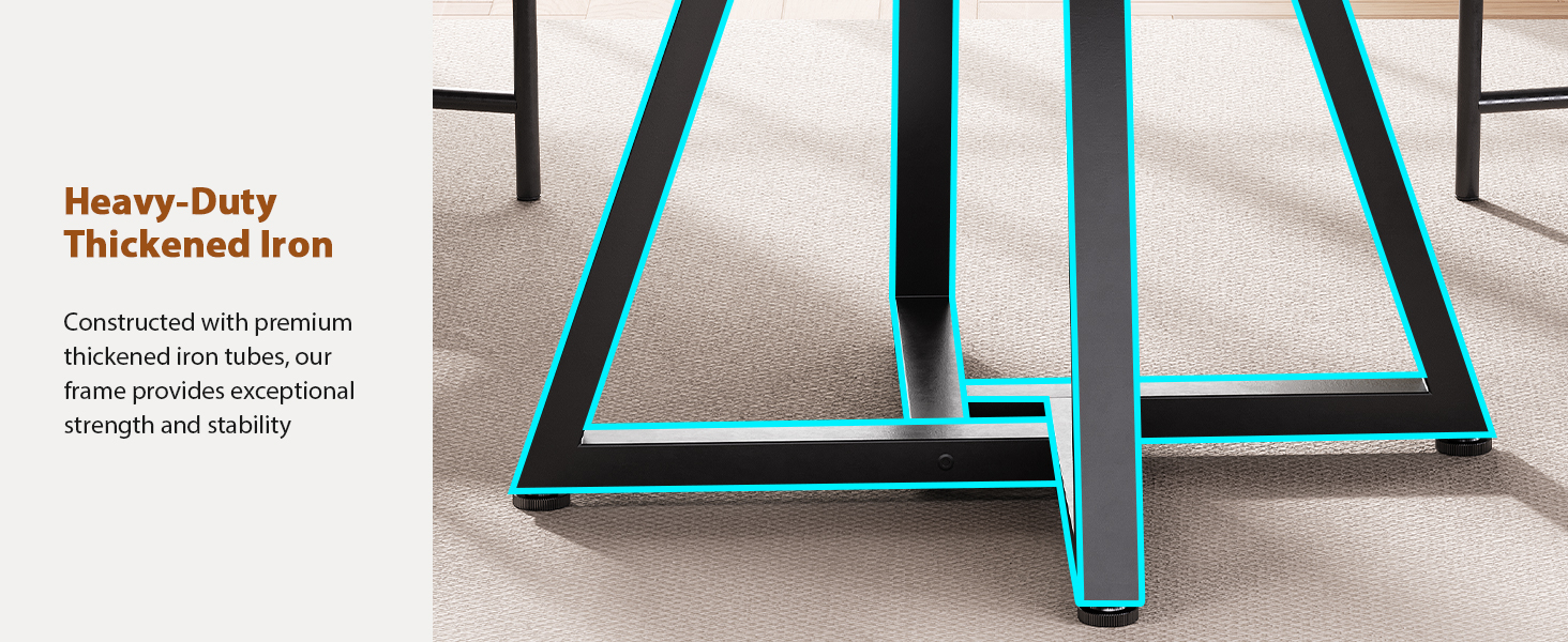 Круглий обідній стіл на 4 особи, кухонний стіл з міцним металевим каркасом, компактний стіл для їдальні в індустріальному стилі (120x120x76 см), вінтажний коричневий