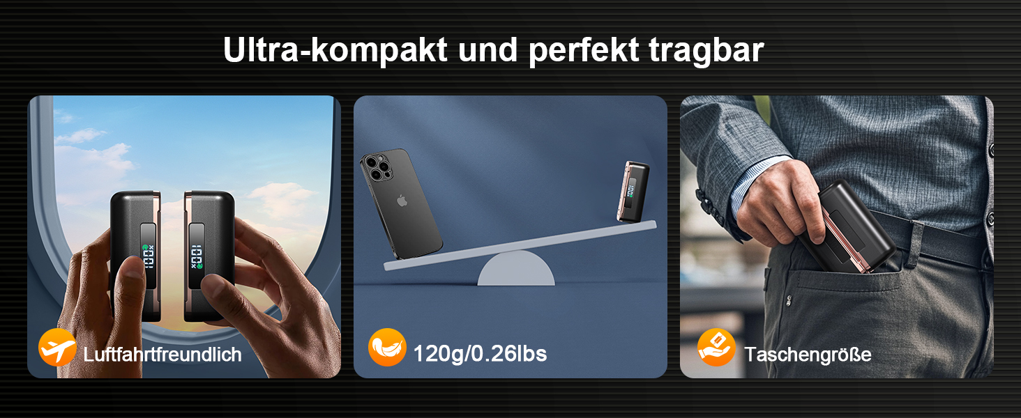 Електричний грір для рук - 10000mAh, магнітний, 2 шт., 4 режими нагріву, до 55°C, швидкий нагрів, USB power bank, чорний