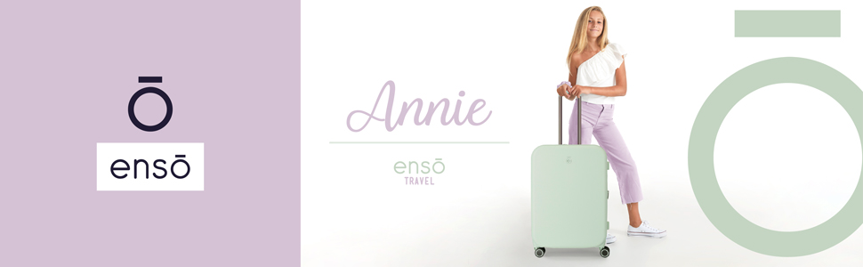 Середній чохол Enso Annie 48x70x28 см Жорстка ABS Інтегрована застібка TSA 79 л 4,32 кг 4 подвійні колеса (кейс, м'ятно-зелений)