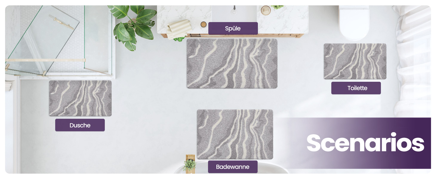 Килимок для ванної кімнати DEXI, 44 x 76 см, сірий. Нековзкий, швидковисихаючий, з мікрофібри. Килимок для душу, ванни, пральні.