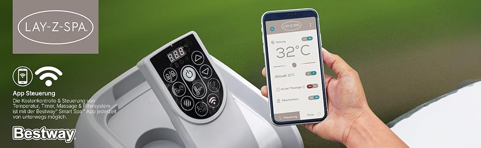 Надувний гідромасажний басейн-джакузі Bestway Lay-Z-Spa Miami AirJet Whirlpool для 2-4 осіб, 180 x 66 см