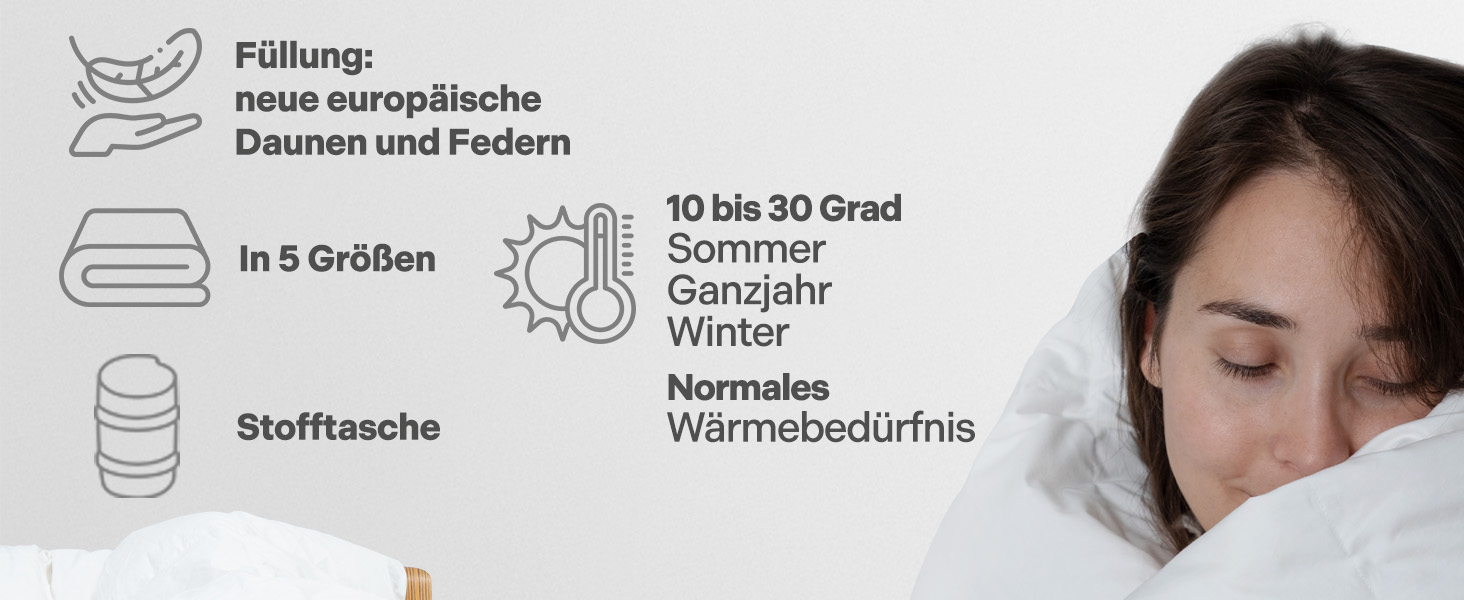 BEFA SOFT Пухова ковдра зимова 100x135 см | Пухова ковдра з 90% пуху та 10% пера | Дихаюча та легка у догляді | Для алергіків (NOMITE) | Відповідає стандартам добробуту тварин (DOWNPASS) | Oeko-TEX Клас 1 | Зроблено в Німеччині