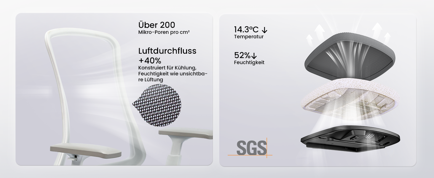 Офісний стілець ProtoArc Flexer ергономічний з регулюванням глибини сидіння, чорний. Сітчаста спинка, контурне сидіння для дому та офісу. Легкий монтаж.