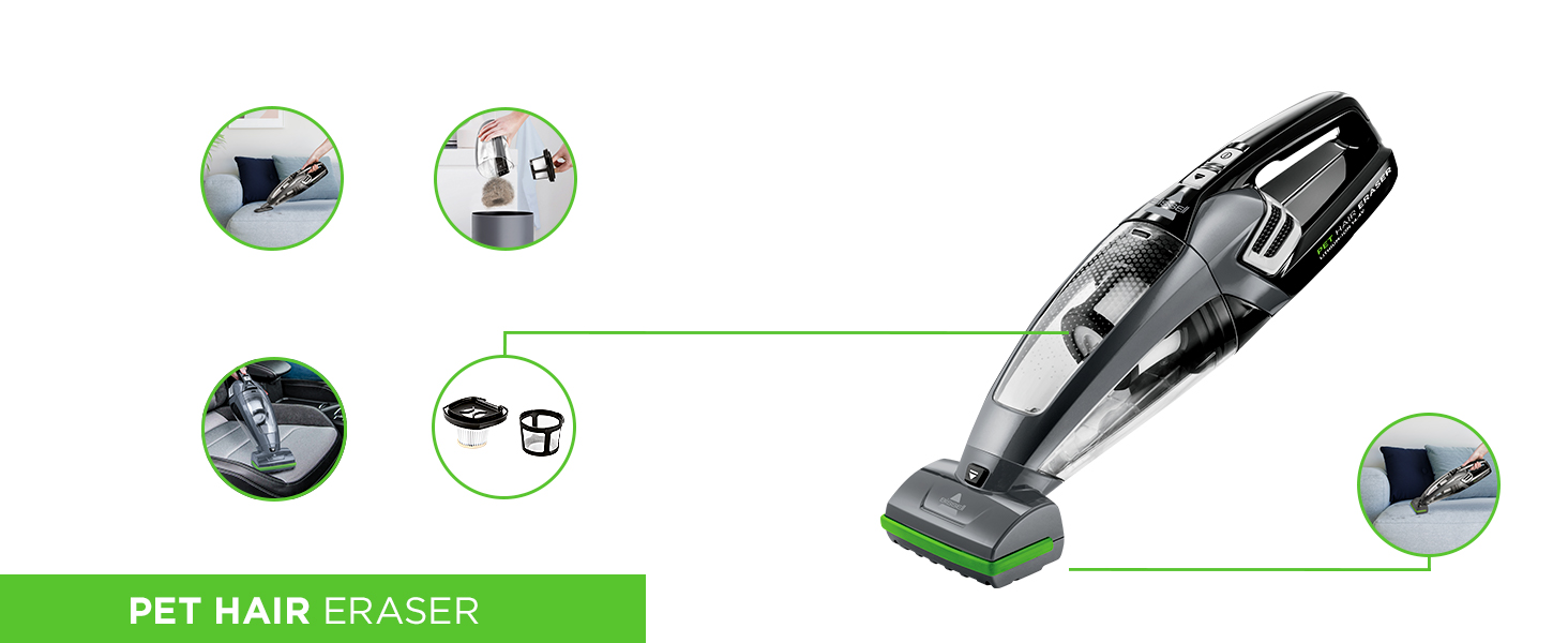 Акумуляторний пилосос Bissell PowerClean FurGuard для шерсті тварин: 280W, HEPA-фільтр, самоочисна щітка, 50 хв роботи