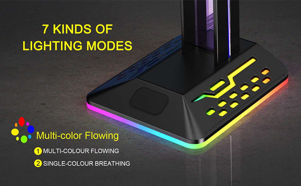 Підставка для навушників RGB VOBESTLIFE з USB-зарядкою, для геймерів, настільна