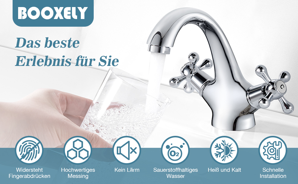 Змішувач для ванної кімнати з двома ручками, хром, з міді, ретро стиль, G3/8 | Змішувач для умивальника