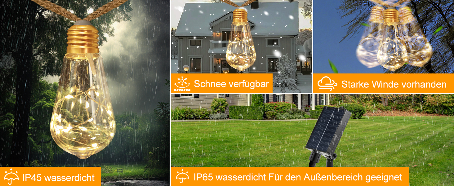 LED-гірлянда сонячна зовнішня 10м, 16+1 G40, диммування, 3 режими, пульт дистанційного керування, вологостійка, тепле світло, для саду, балкону, декору