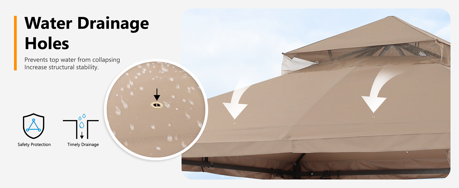 Павільйон садовий ABCCANOPY 2.5x2.5м водонепроникний, з сіткою, зимостійкий, сірий - для вечірок та захисту від сонця та дощу