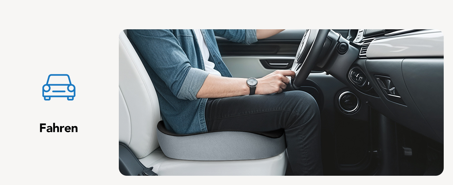 Подушка для офісного крісла HUANUO: велика подушка з піною Memory Foam. Зняття напруги з попереку та куприка. Підходить для офісних крісел, авто та інвалідних візків. Ідеально для тривалого сидіння. Нековзна поверхня.