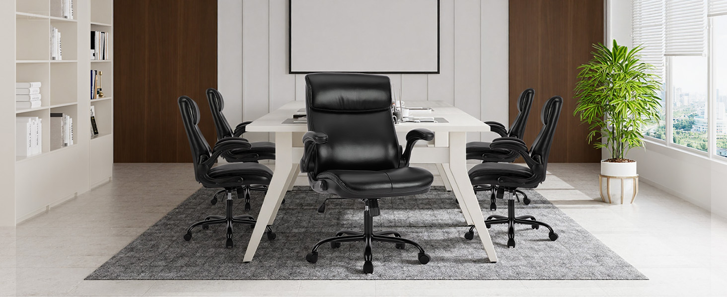 Офісне крісло COLAMY з підігрівом та підніжкою, ергономічний шезлонг для начальника, поворотне на 360°, регульована спинка 94-125°, для офісу