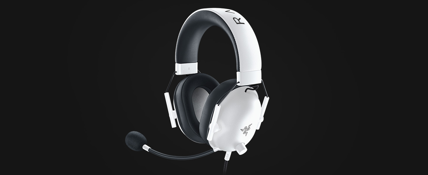 Ігрова гарнітура Razer BlackShark V2 X White — дротова навушники для кіберспорту, 7.1 Surround Sound, 50мм Triforce драйвери, мікрофон HyperClear Cardioid, білий колір