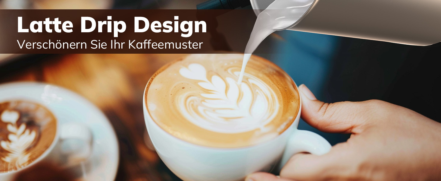 Morpilot Електричний піноутворювач молока 6-в-1, для капучино, лате, гарячого шоколаду, 130-500 мл, 600 Вт, антипригарне покриття, нержавіюча сталь, чорний