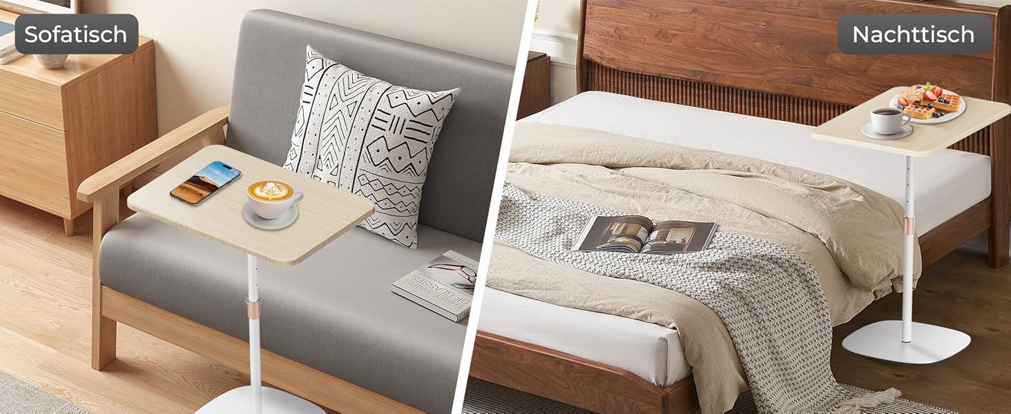 Регульований підставка для ноутбука, мобільний столик для дому, офісу та школи, білий