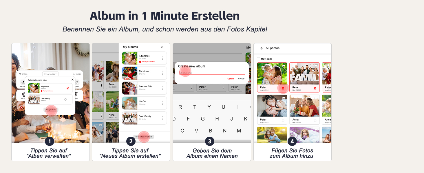 Цифровий фоторамка з дерева, Wi-Fi, 32GB, 10.1