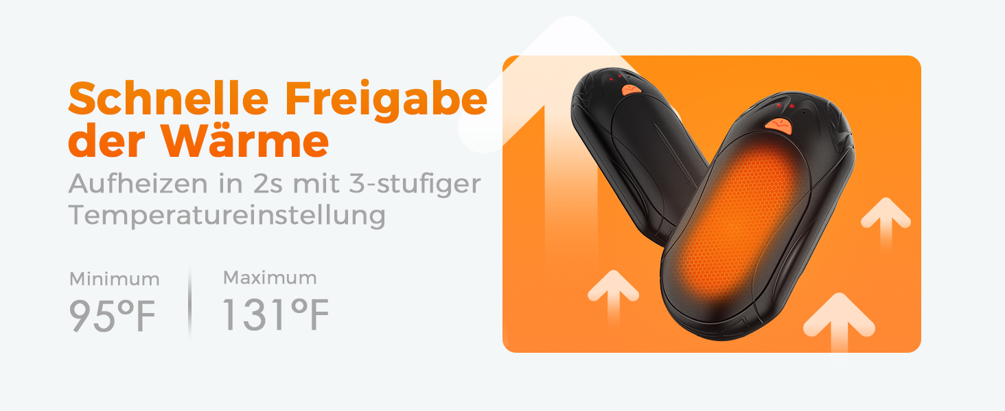 Електричні грілки для рук BOSONER 2 шт. 6000mAh USB, портативні, для чоловіків та жінок, чорні