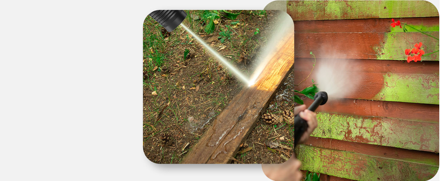 Високотискний мийник LEHMANN Hudson з алюмінієвим насосом, 1800 Вт, макс. 220 бар, продуктивність 450 л/год, комплектація: щітка для тераси, піногенератор, щітка для дисків, ідеальний для миття автомобілів