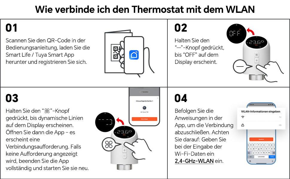 Розумний термостат для радіатора Beok WiFi з керуванням через Tuya, Google Assistant та Alexa, живлення від батарейок