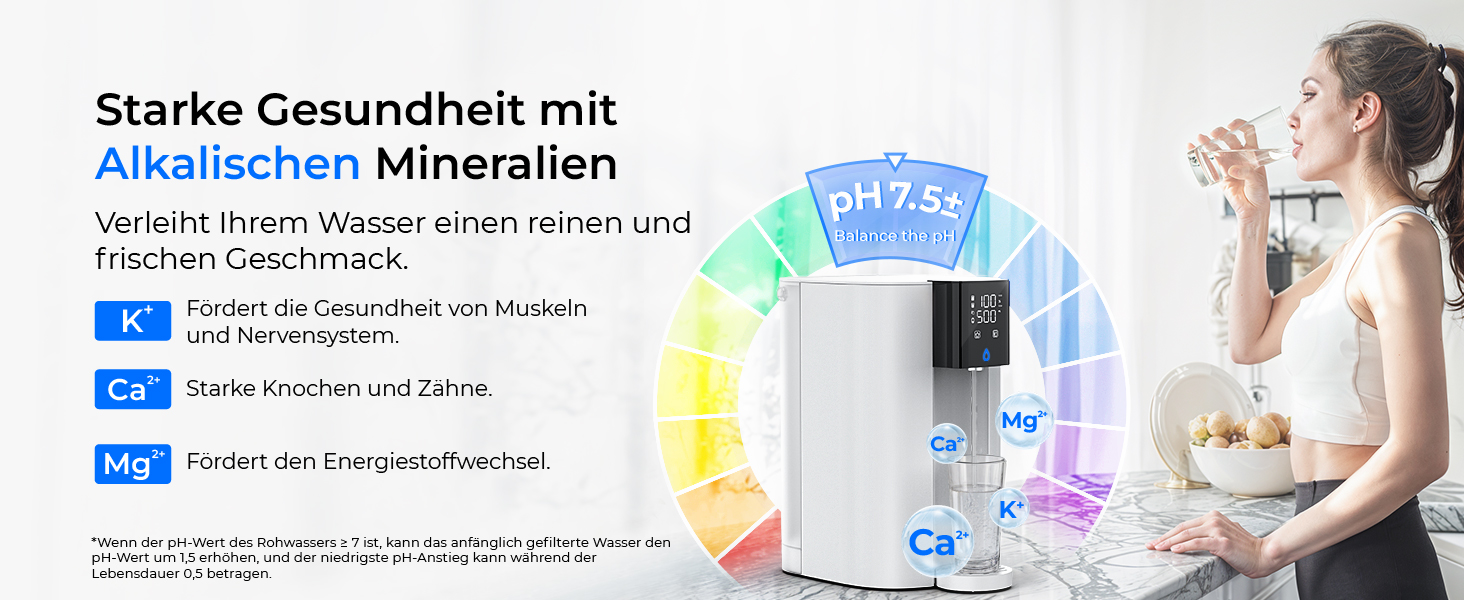 Система зворотного осмосу Waterdrop CoreRO для встановлення на стільницю, миттєвий нагрівач гарячої води, 5 температурних опцій, 6-ступенева фільтрація, 3:1 чиста вода/стоки, зменшує PFAS, без встановлення, WD-C1H, миттєво гаряча вода (температура кімнати, лужна)