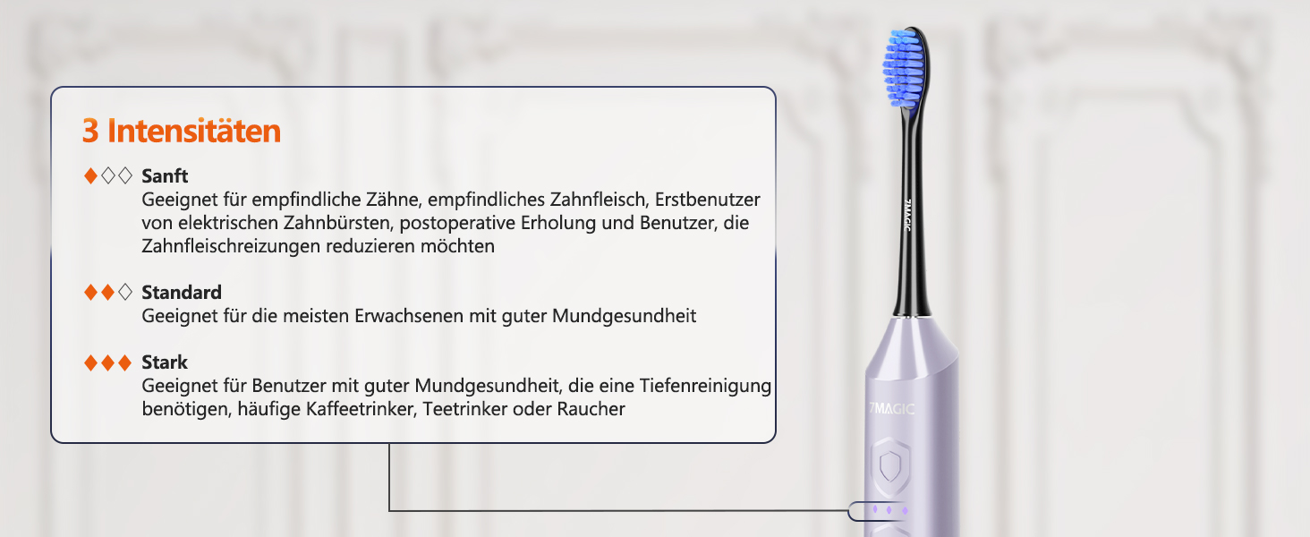 Електрична звукова зубна щітка Ritter з 5 режимами, 40000 VPM, IPX7, акумулятор 90 днів, таймер, блакитна