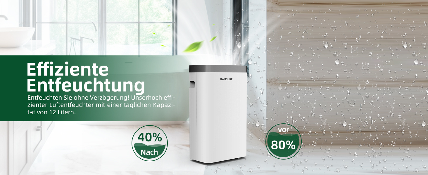 Електричний осушувач повітря 16L для підвалу та кімнат до 25 м², 35dB, шланг 1.2м, таймер, 16 л/добу, 20 м²