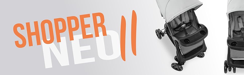 Дитяча коляска Hauck Shopper Neo II Caviar/Silver - чорно-сіра, з регульованою спинкою, від народження до 22 кг, з двома столиками та кошиком