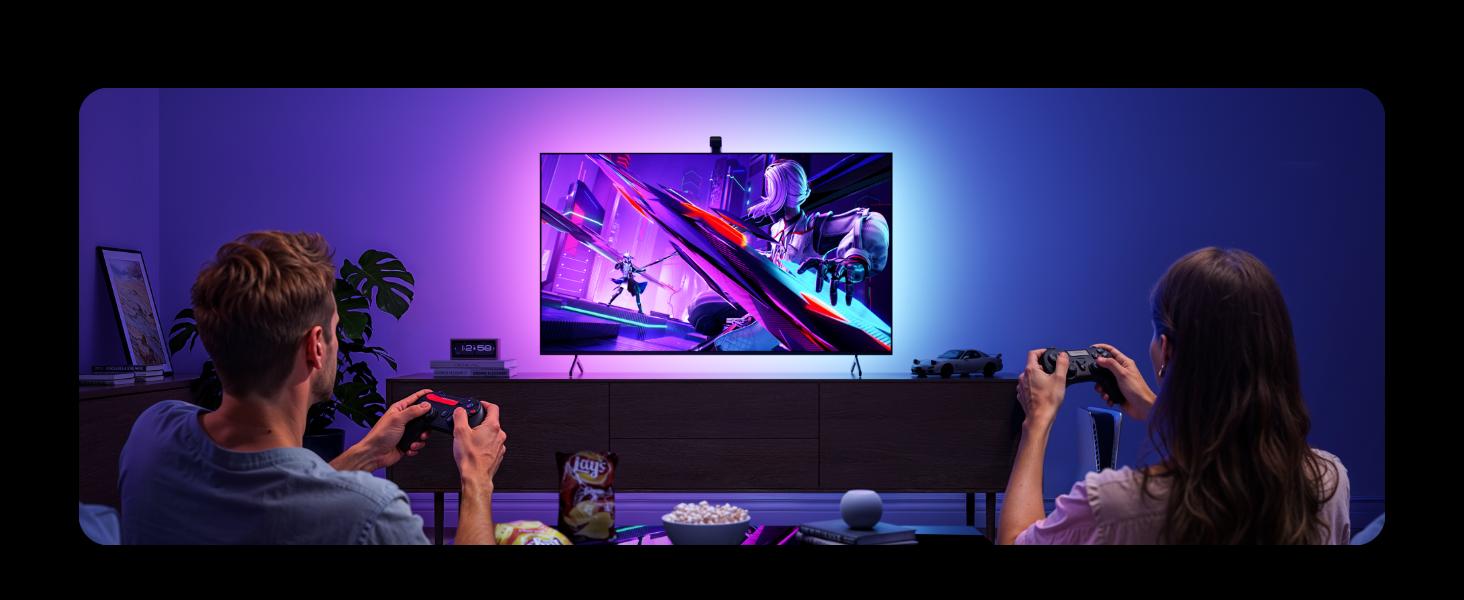 Розумна підсвітка для телевізора Govee TV Backlight 3 Lite з Fish-Eye корекцією, для ТВ 55-65 дюймів (1.8м)
