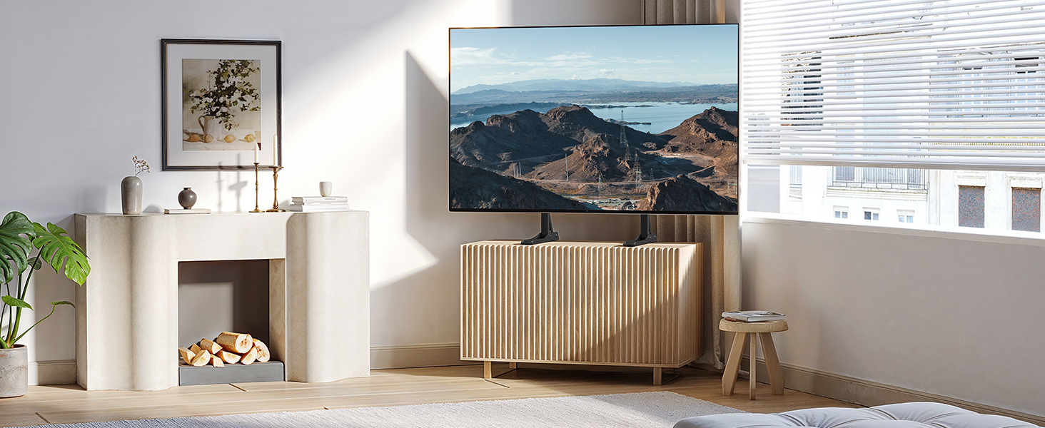 Універсальний підставний стійка для телевізора Perlegear PGTVS49B з LED-підсвіткою, для діагоналей 24–60 дюймів (сумісна з 22-70