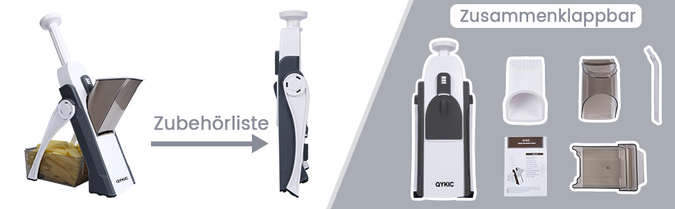 Регульований овочевий слайсер-мандліна, овочевий слайсер, нарізчик картоплі та цибулі сірого кольору