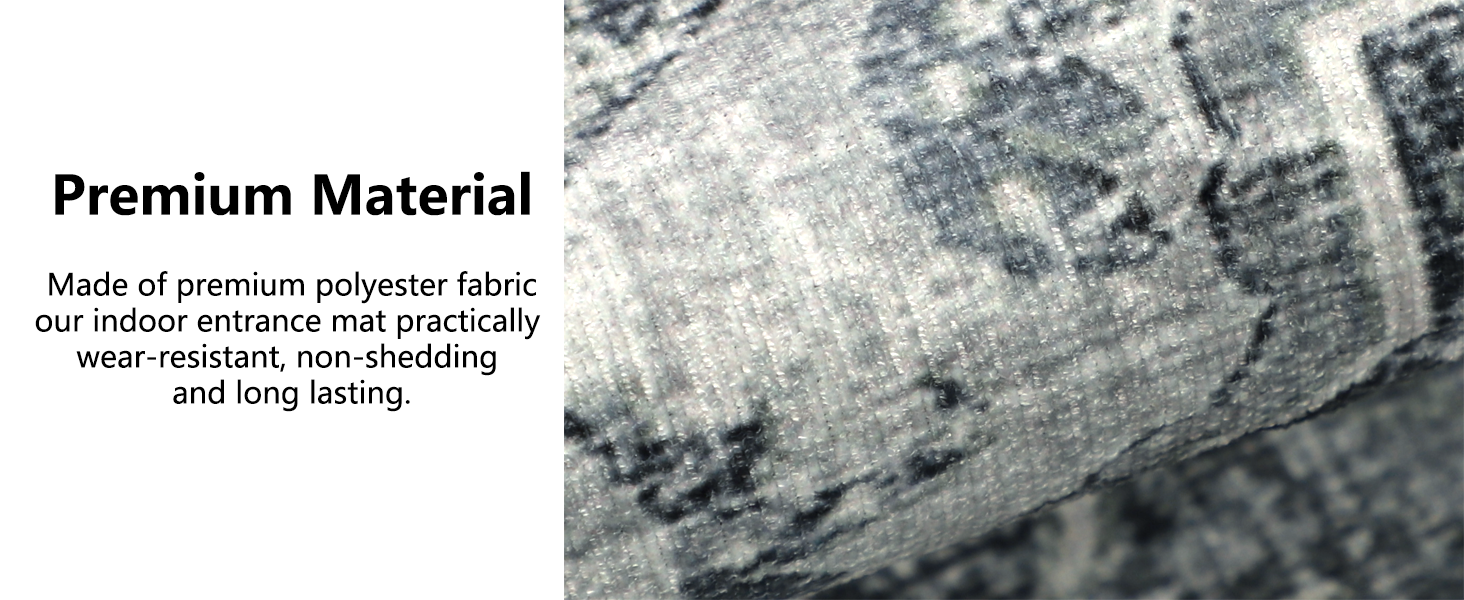 Килимок для підлоги 120x150 см під офісний стілець, для захисту твердої підлоги, Boho стиль, сірий