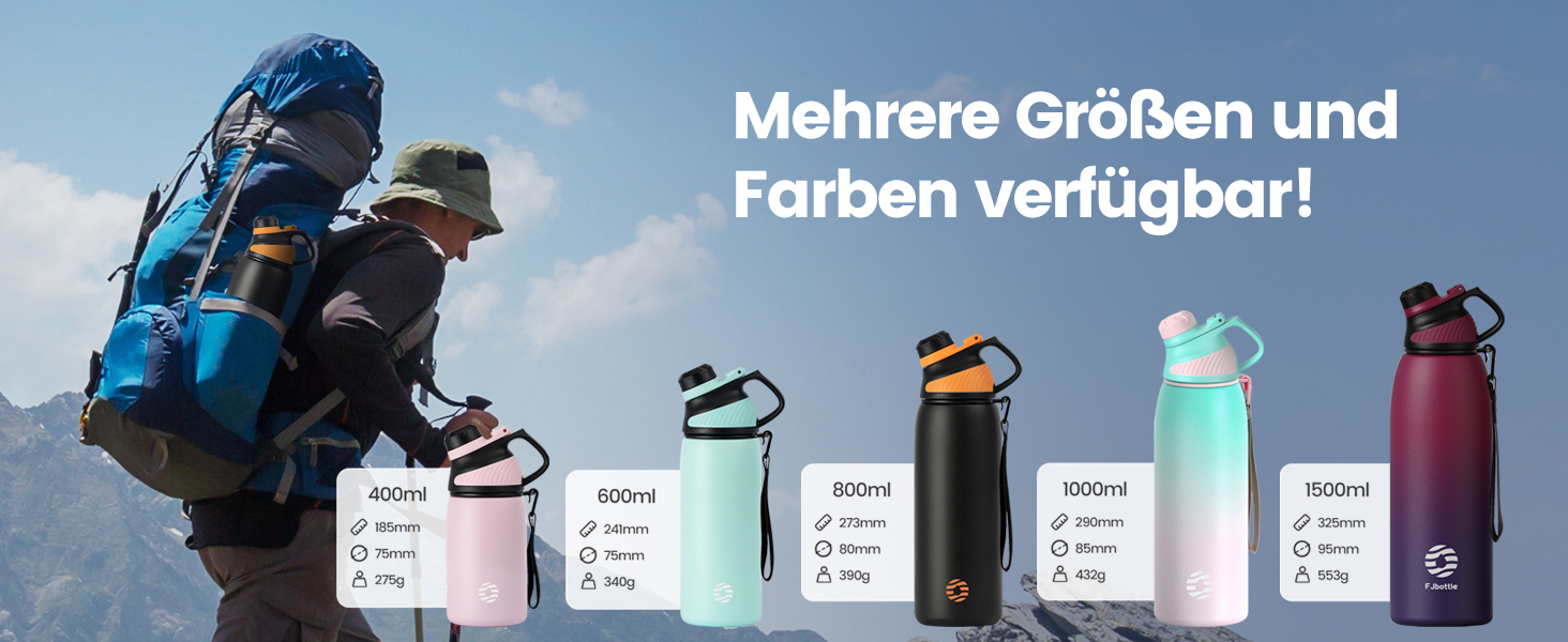 Термобутиль Fjbottle зі сталі нержавіючої з магнітною кришкою, герметична спортивна пляшка для води та напоїв (BPA-free), підходить для газованих напоїв, темно-синя, 1000 мл