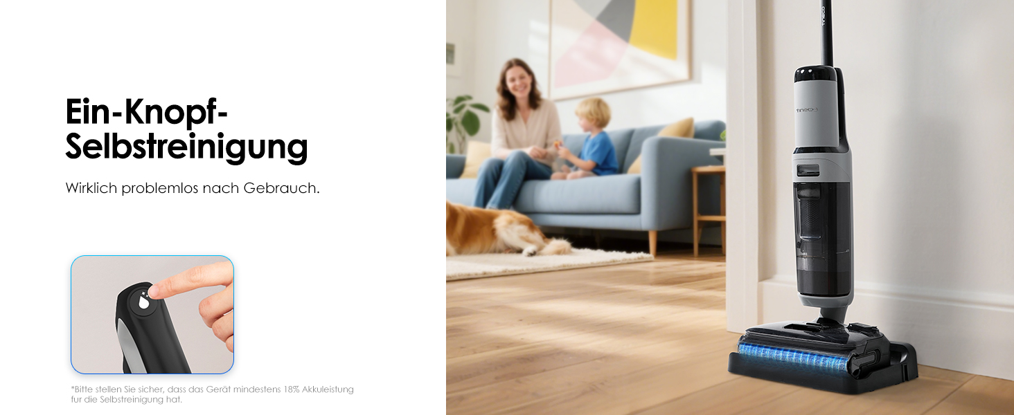 Tineco Floor ONE i5 Stretch: Акумуляторний пилосос 2-в-1 для вологого та сухого прибирання з функцією гарячого повітря