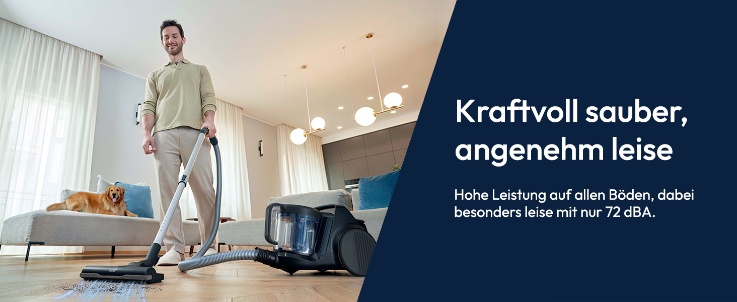 Пилсос Hoover HP1 без мішка, 850W, 2L, EPA-фільтр, аксесуари, радіус дії 7.5м, для твердих поверхонь та килимів