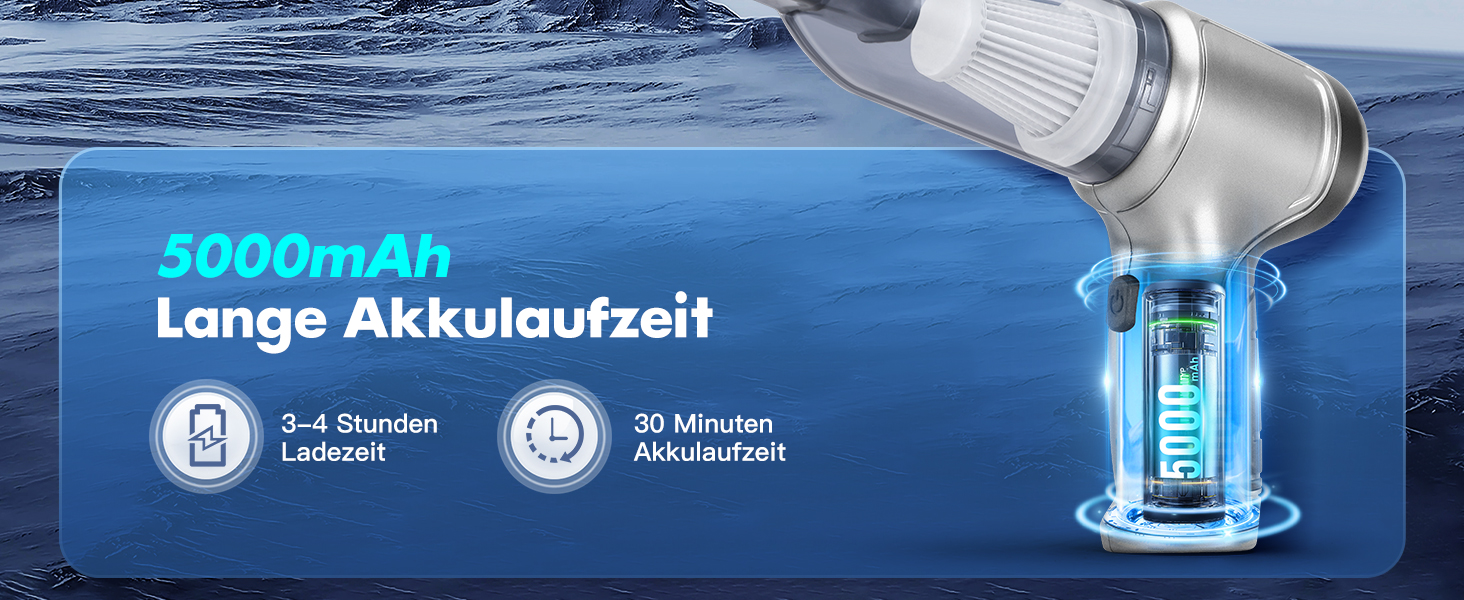 Акумуляторний ручний автомобільний пилосос WYRIAZA — потужний бездротовий міні-пилосос для авто та дому