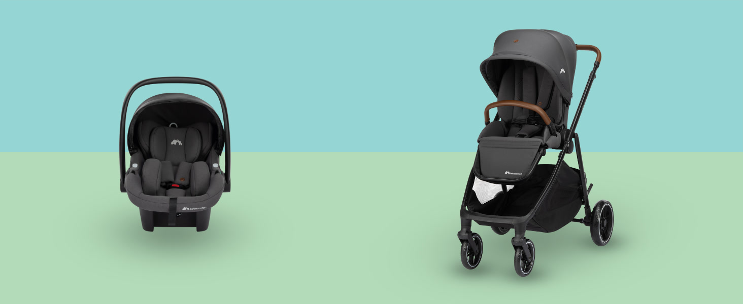 Дитяча коляска Bebeconfort Luvia Trio 3-в-1, 0-4 роки, до 22 кг, i-Size, компактна, сірий