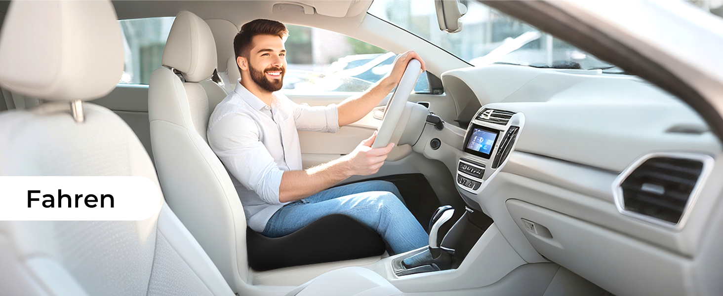 Ортопедична подушка для сидіння AUVON Kontur: для спини, куприка, ішіасу. Ергономічна подушка для офісу, авто, дому. З піною з пам'яті високої щільності.