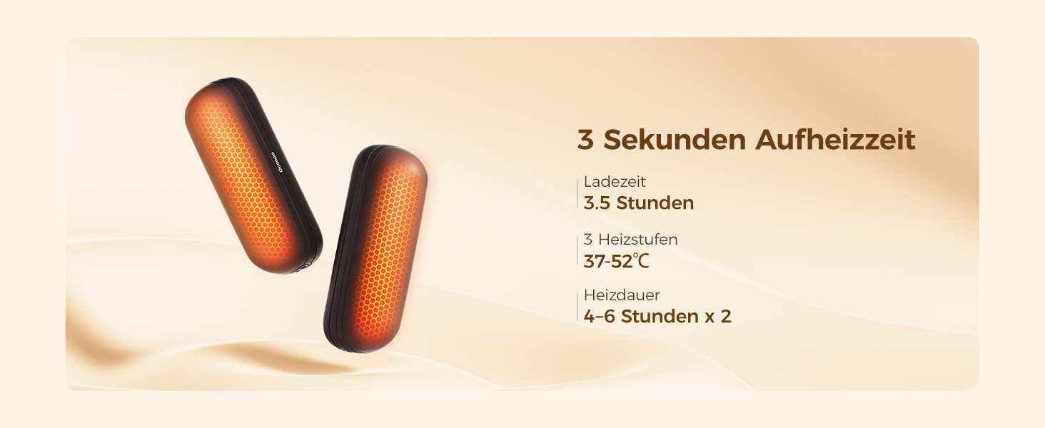 Грілки для рук OCOOPA UT2S Mini, 5200mAh, 2 шт. Магнітні електричні грілки для рук, багаторазові, для кемпінгу та активного відпочинку, подарунок