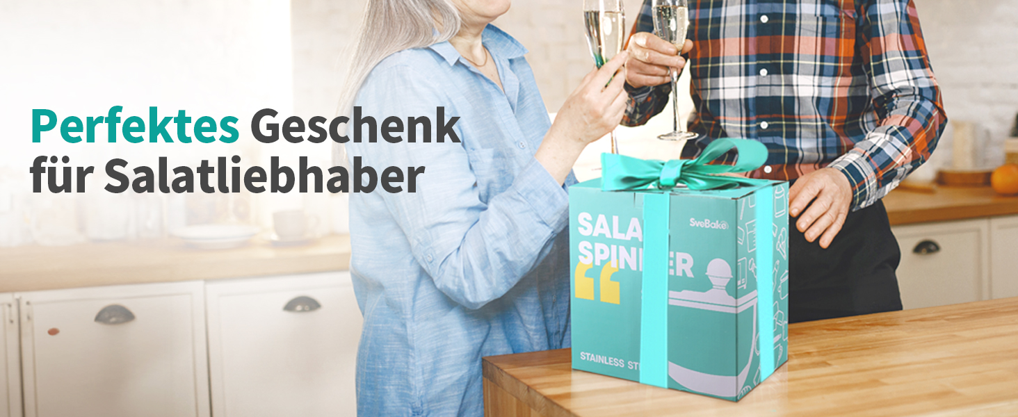 Салатниця-центрифуга 5L з нержавіючої сталі, чорна, з кнопкою стоп, BPA-Free, з прозорою кришкою та дренажним отвором, з протиковзким дном, придатна для миття в посудомийній машині