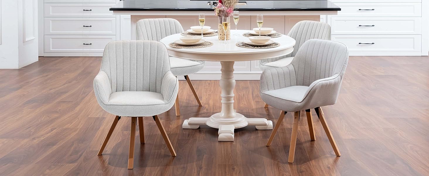 Крісло для їдальні Cosy - обертове, з підлокітниками, зелене, на дерев'яних ніжках