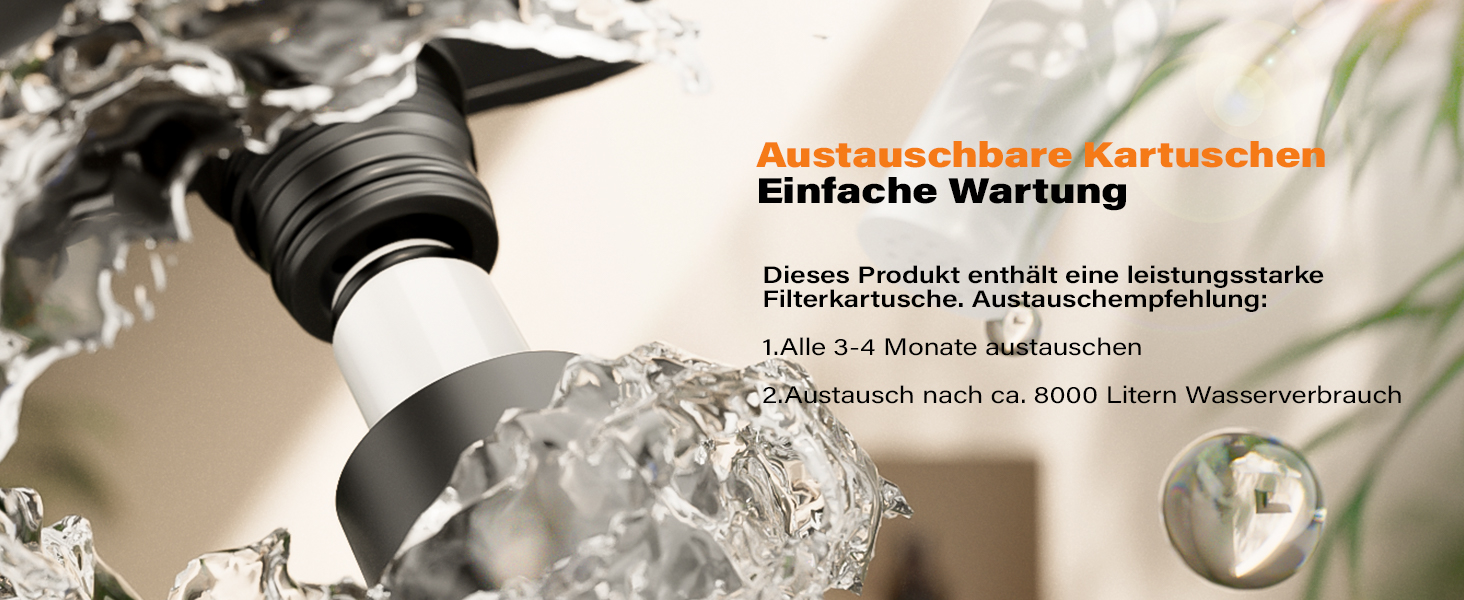 Фільтр для душу Cobbe з шлангом, високонапірна ручна лійка з 20-ступеневою фільтрацією, економна лійка з 6 режимами розпилення, дощова лійка для жорсткої води (чорний матовий)