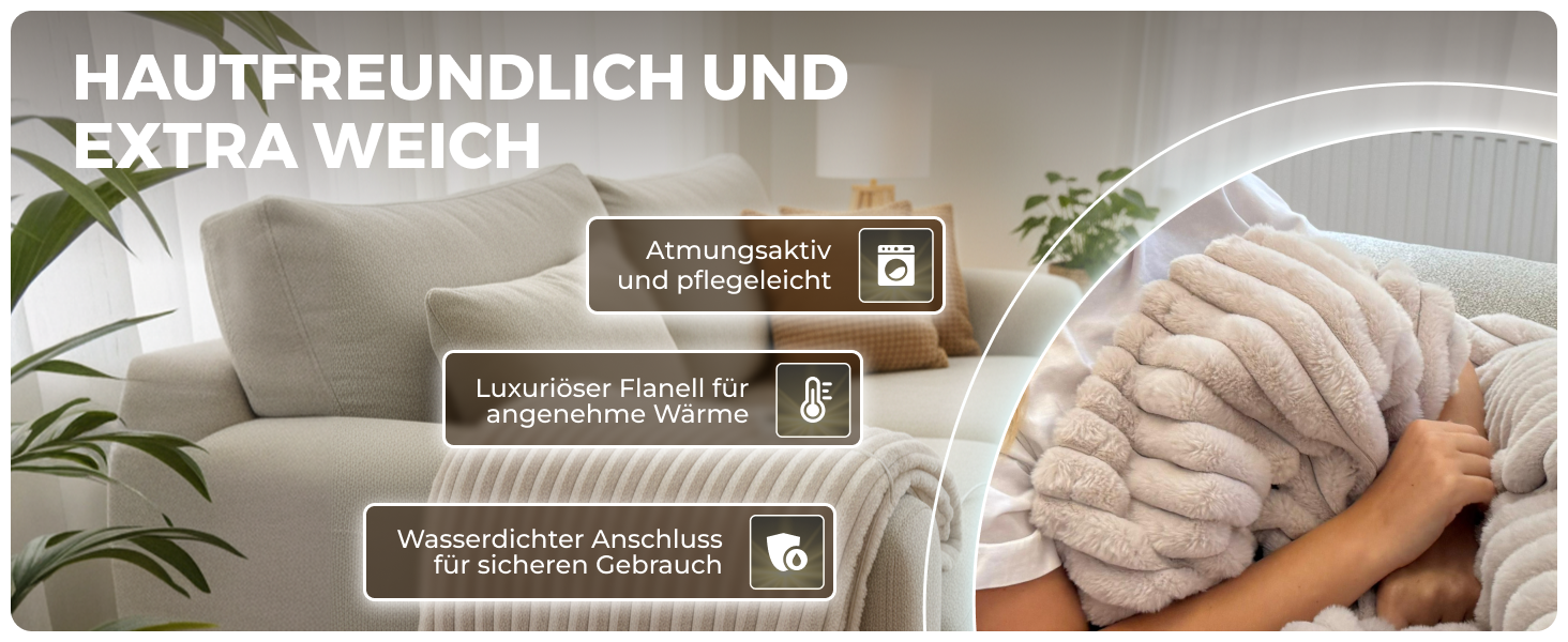 Інфрачервона електроковдра BR Bringer® для обігріву, 200 x 180 см, колір Nordic Taupe