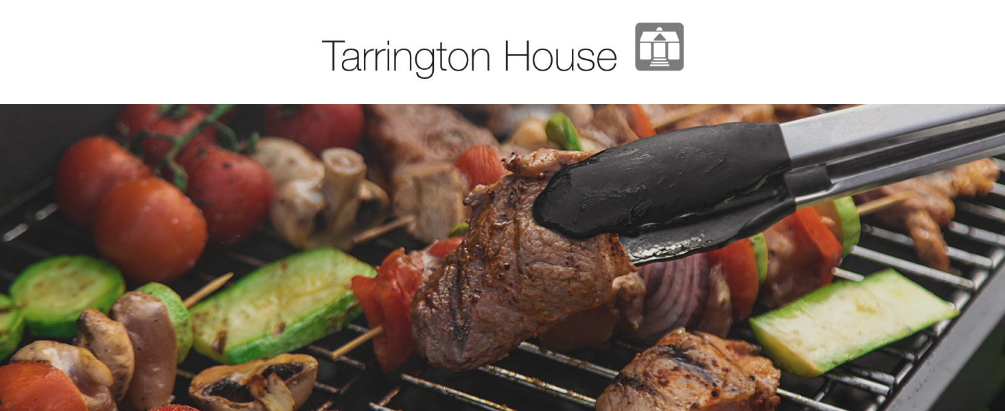 Мангал Tarrington House Brigida з чавунною решіткою, сталь, 2 регульовані решітки, на колесах, чорний