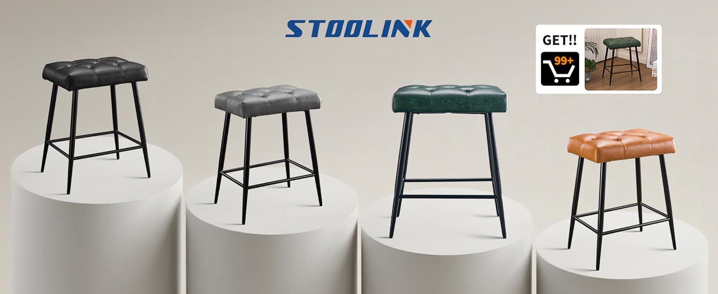 Набір з 2 барних стільців, м'яке сидіння з мікрофібри, ретро дизайн з підніжкою, висота 62.5 см, без спинки, для кухні, бістро, їдальні - сірий (зелений туфтинг)