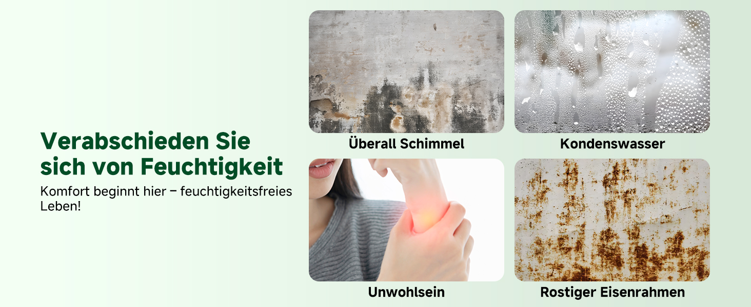 Електричний осушувач повітря 1800 мл - тихий осушувач для дому з автовимкненням, режимом сну та таймером 24 години